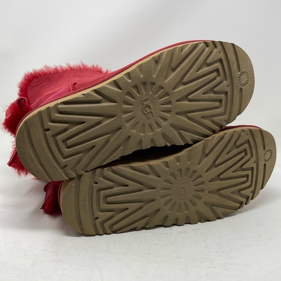 UGG CLASSIC HERITAGE BOW RIBBON RED SUEDE BOOTS - WOMEN'S - Picture 12 of 12